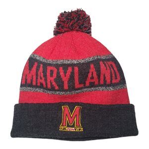 Men's Top of the World Red/Heather Black Maryland Terrapins Below Zero Beanie